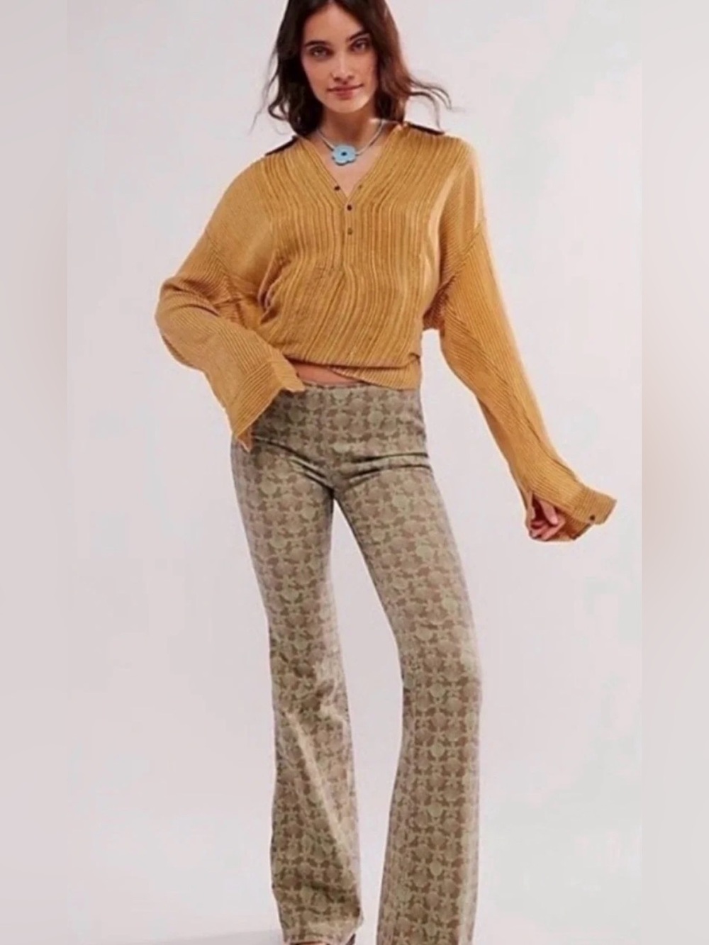 We the free penny pullover pants in seashell print size 28 NWT
